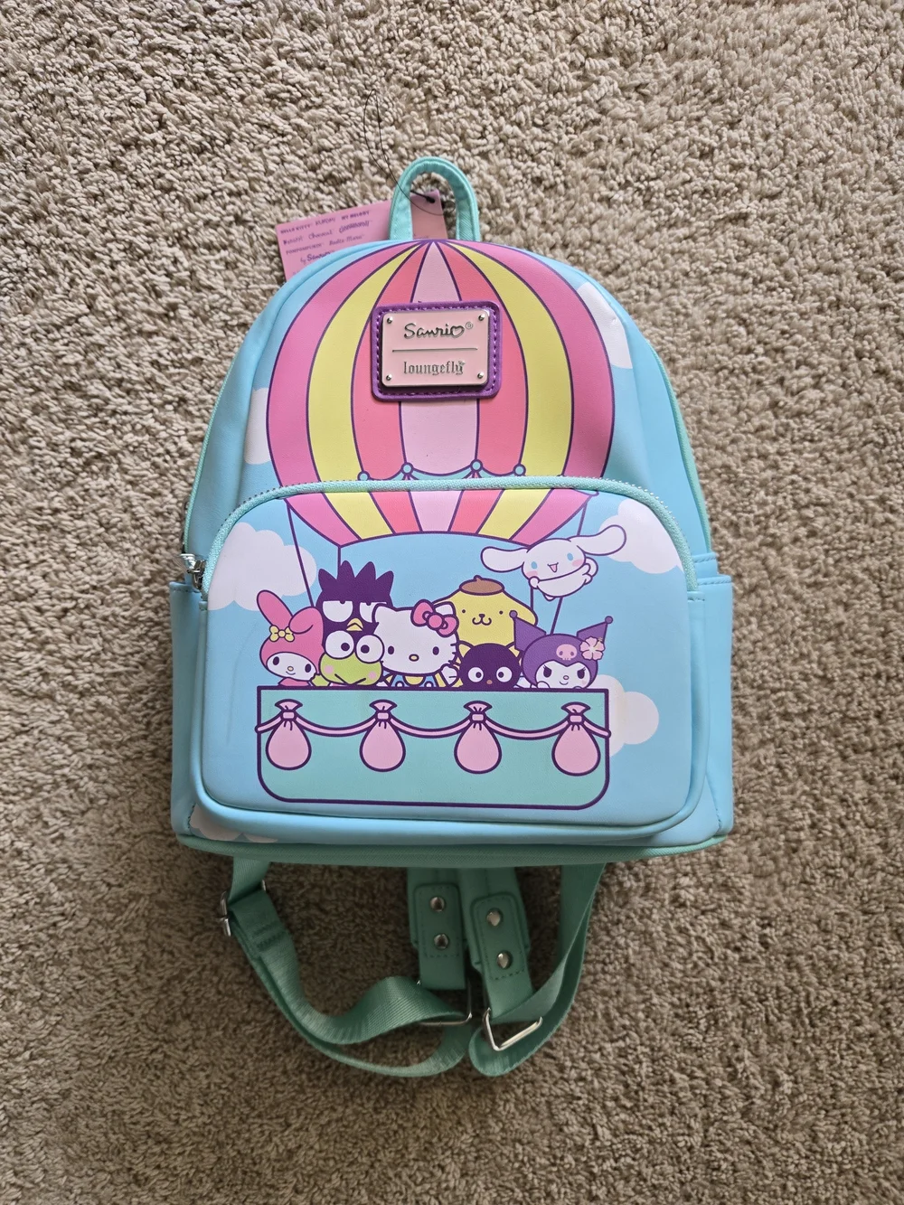 Loungefly Kids Aqua & Pink Hot Air Balloon Mini Backpack